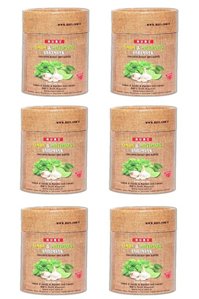 Nurs Limon Maydanoz Sarımsak Kürü Soft Jel 60 Kapsül - 6 Kutu