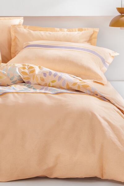 Yataş Ellen Çift Kişilik Ranforce Nevresim Takımı - Somon