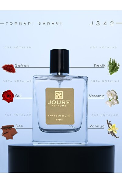JOURE PERFUME Joure J342 - Meyveli Odunsu Deri Amber Safran Kokulu 50ml Kalıc...
