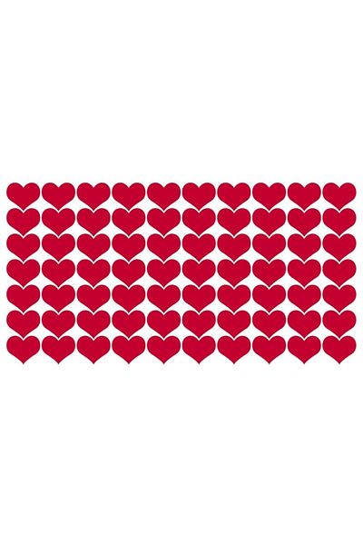 gg gençgirişimci Coated Sticker Heart (red) 2.5cm 50 Pieces