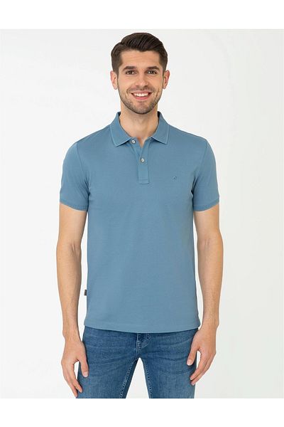 Pierre Cardin Tricou de bază cu guler polo slim mint închis