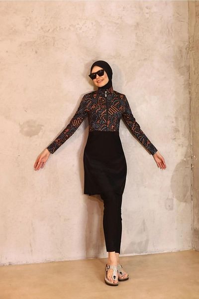 TESMAY Hijab Μαγιό Σετ 4 τεμαχίων, 1 Καπάκι κολύμβησης Δώρο, 1 Κατηγορία Ύφασμα, 100% Υδατοαπωθητική Προστασία UV