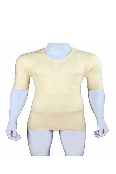 EgeModa Knitted Coarse Wool Short Sleeve Undershirt Underwear