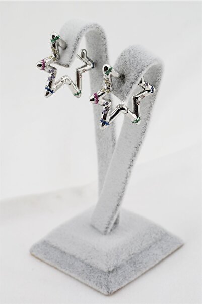 By Zeyna Aksesuar Kadın Altın Kaplama Yıldız Figürlü Küpe