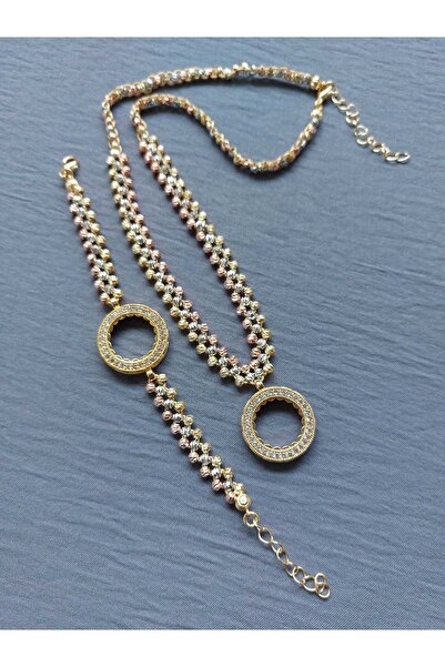 GEZERGOLD TAKI ثلاثة ألوان دوركيكا نصف قلادة ربع سوار