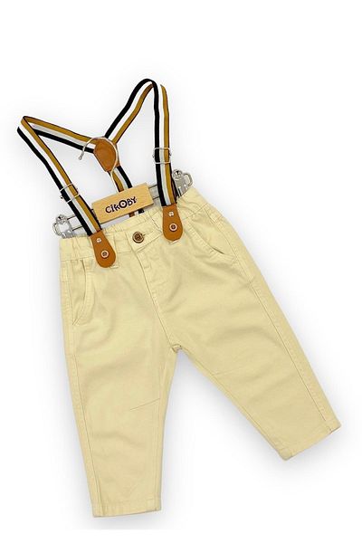 Çikoby Baby Boy Strap Detailed Trousers