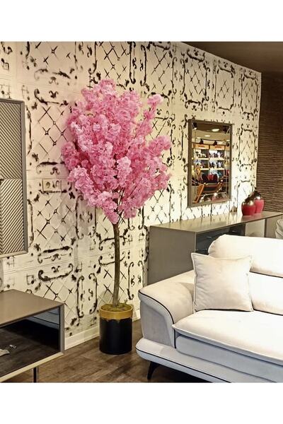 İremÇiçekçilik Siyah Gold Pembe Bahar Dalı 180 Cm Büyük Boy Yapay Ağaç