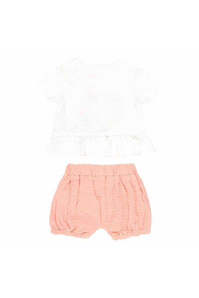 Boboli Baby Girl T-Shirt Shorts Set 2 Pack White