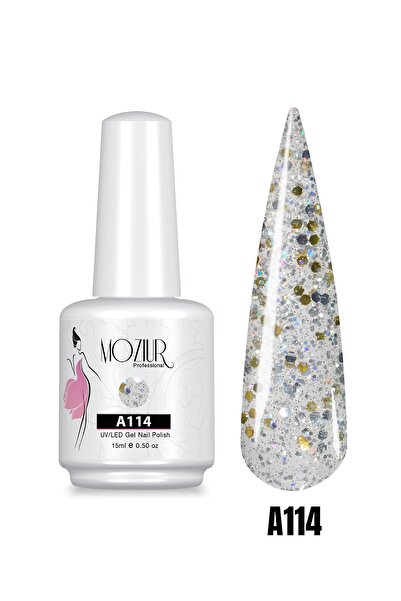MOZIUR Kalıcı Oje Uv Led A114 (SİMLİ SERİ) 15ml