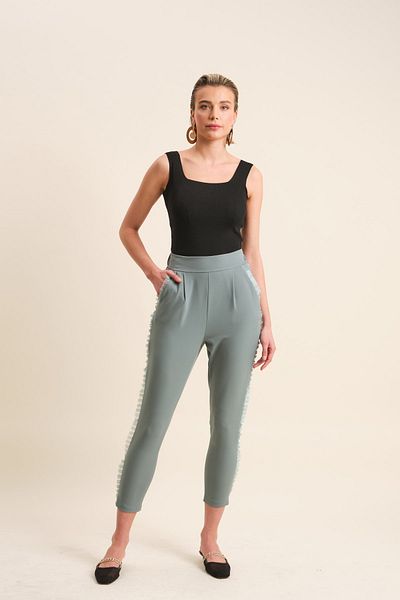 VERDA Ruffle Trim Trousers