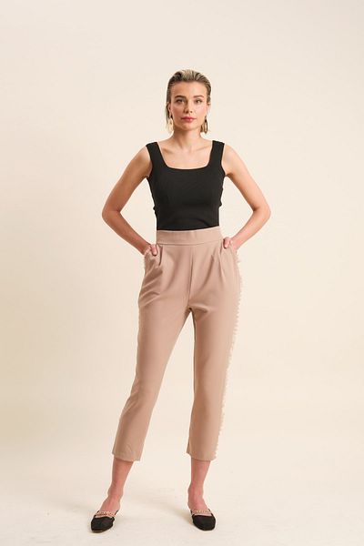VERDA Ruffle Trim Trousers