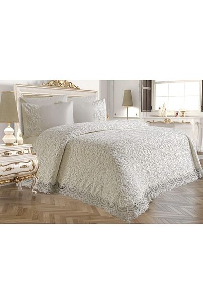 KDKTEKSTİL French Laced Blanket Cappicino