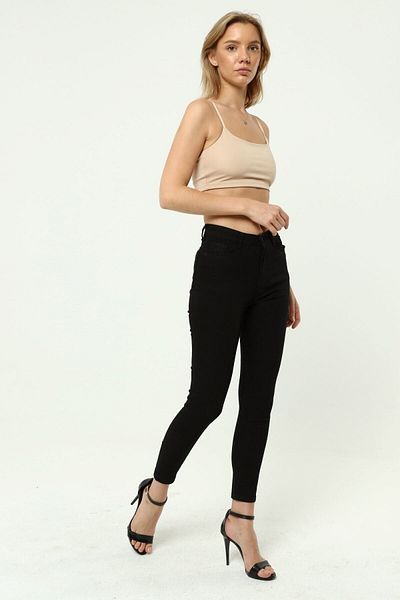 VEGA Women's High Waist Slim Leg Skinny Lycra Jeans