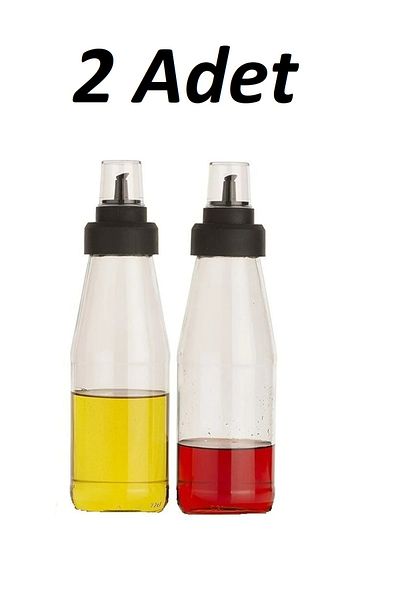 Bayev 2 Pieces 720 Ml Smart Sippy Glass Oil Vinegar Set Leakproof Sauce Bowl