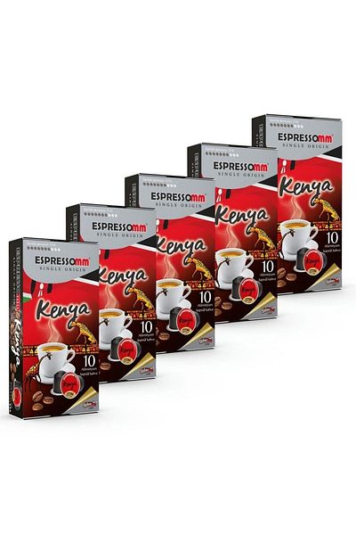 ESPRESSOMM ® Single Origin Kenya Aluminum Coffee Capsules (50 Pieces) - Nespresso® Compatible*