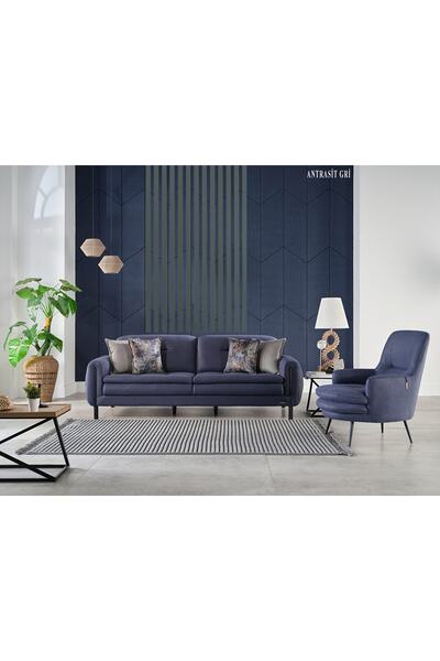 ZETA WOOD 120 Cm 12 Adet Kendinden Yapışkanlı Antrasit Gri Ahşap Çıta