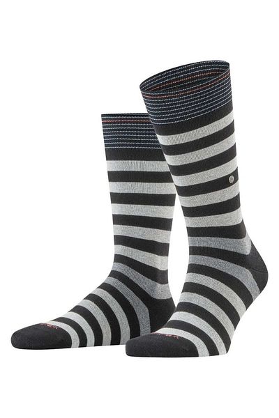 Burlington Herren Socken 3er Pack - Blackpool, Baumwolle, Streifen, Logo, One Size