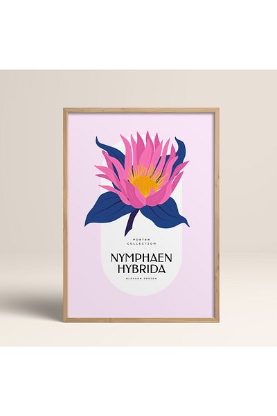 HOMEPACK Рамкирани цъфнали цветя Абстрактни цветя Модерно изкуство Картина