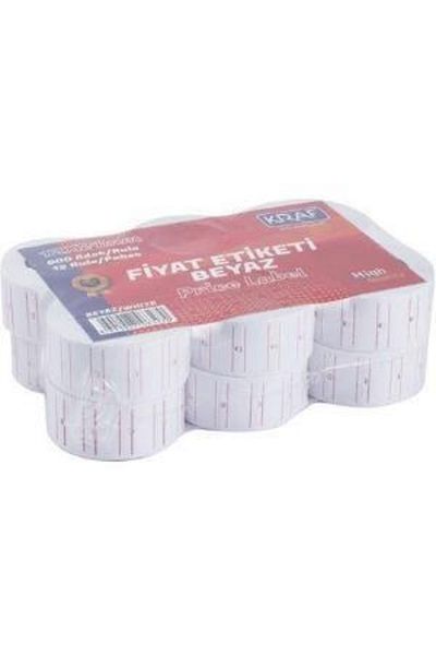 KRAF White Striped Motex Label - 12x21 Mm, Pack of 12