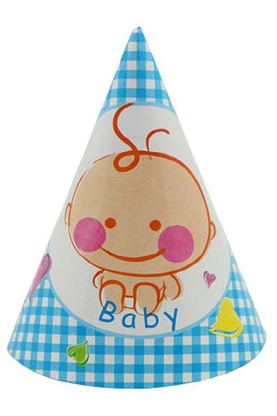 Kazanabil Blue Birthday Hat for Boys with Baby Written