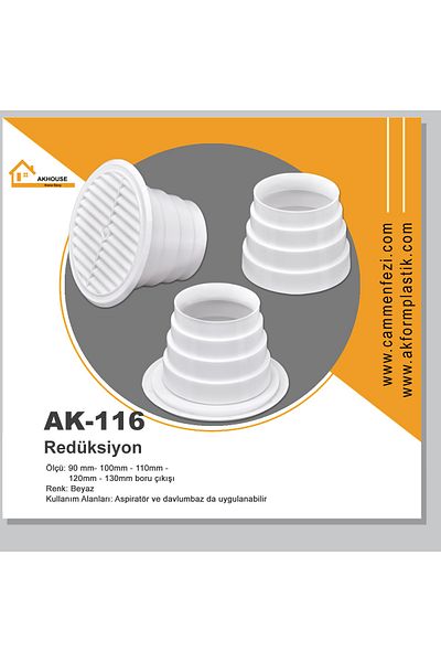 AKHOUSE Chimney Reducer 4 Stages 90mm, 110mm, 120mm And 130mm