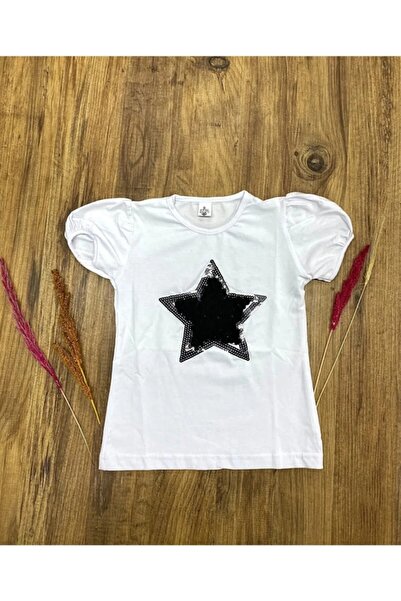 NOBLE STORE Μπλουζάκι με παγιέτες για κορίτσια με αστέρια 23 Απριλίου Στολή ε...