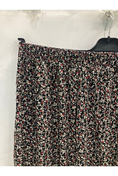 Sel Tekstil Jumbo Battal Women's Print Skirt