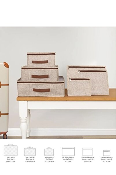 Smyak حقيبة ولادة للأطفال من الجلد اللباد، منظم متعدد الاستخدامات 6 قطع + حقي...