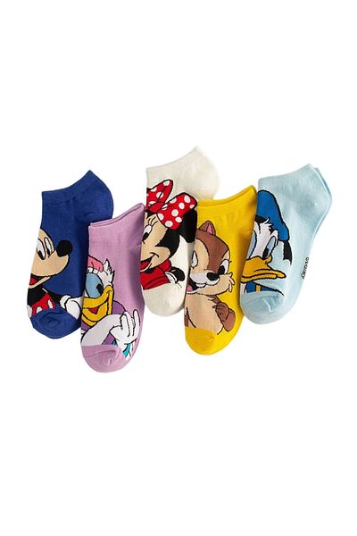 Laula Многоцветни къси чорапи с анимационни герои на Disney от 5 части
