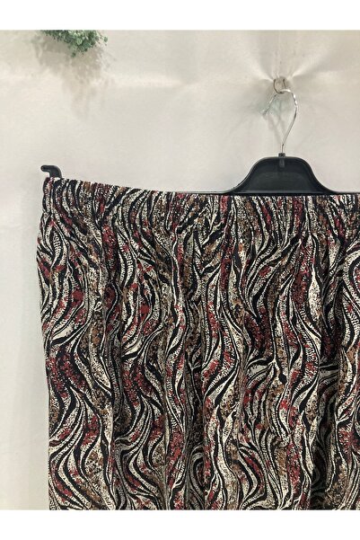 Sel Tekstil Jumbo Battal Women's Print Skirt