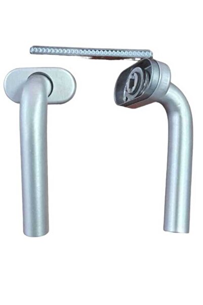 FELSEN Sosis Kol Yaylı Rozetli - (mat Eloksal) Alüminyum Dilli Kapı Kolu Aldoks