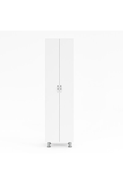 Eco Room 2 Kapak 8 Raflı Çok Amaçlı Dolap - Beyaz
