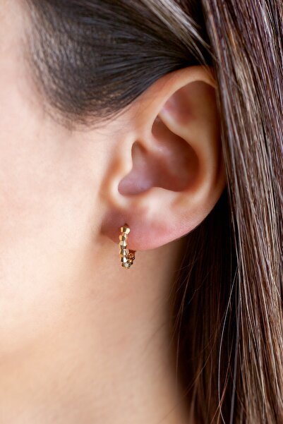 Cenova Kuyumculuk 14 Ayar Altın Küçük Boy Halka Küpe (13 MM)