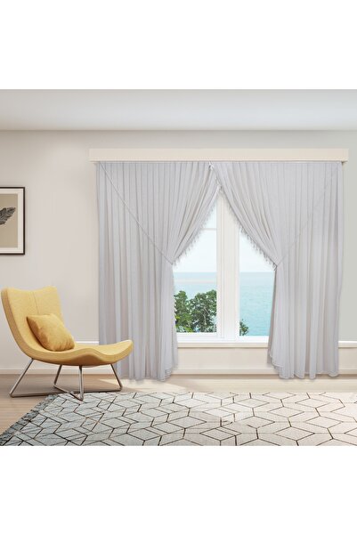 perhal perde ve halı Fuste cu model Ece Plumb 1-2 pliuri cu franjuri Perdele ...