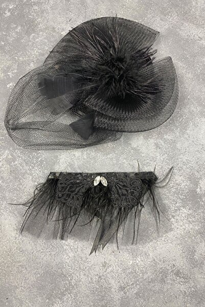 FdayAksesuar Αξεσουάρ Νύφης Μαύρο Καπέλο Γάμου Vualet, Αξεσουάρ Μαλλιών και Α...