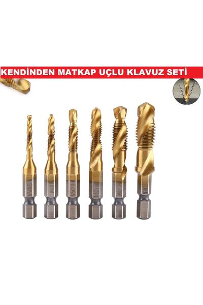 Genel Markalar Klavuz Seti 1/4 Bıts Kendinden Matkap Uçlu M3 M4 M5 M6 M8 M10