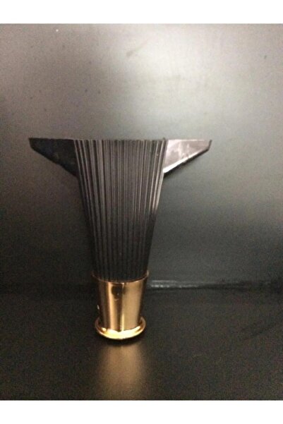 KOLDOOR Melisa Çizgili 12 Cm Siyah Gold Mobilya Ayağı Dolap Koltuk Tv Ünitesi...