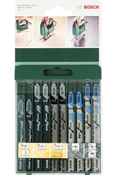 Bosch 10 Parça Dekupaj Testere Seti (2609256746)