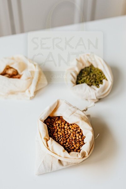 Serkan Çanta Bez Çanta Atölyesi Bez Çanta 3 Lü S Beden Kese 20x30