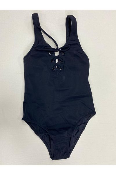 Kom Lace Detailed Girl's Swimsuit