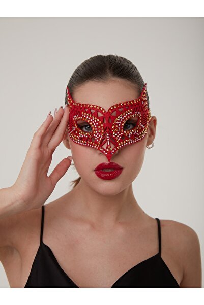 porMASK Kırmızı Baykuş Parti Maskesi
