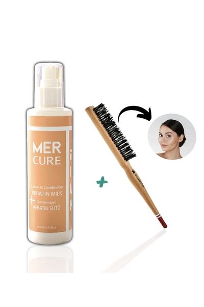 ELSA Επαγγελματική βούρτσα με κόκκινη μύτη + γάλα περιποίησης μαλλιών με κερατίνη 250ml