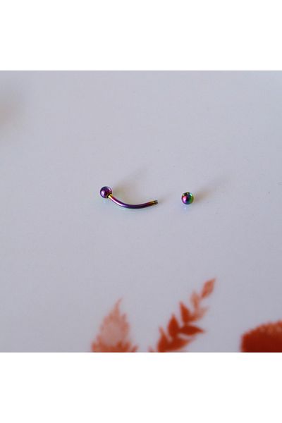 Heppii Surgical Steel Small Bulk Hologram Colorful Belly Piercing