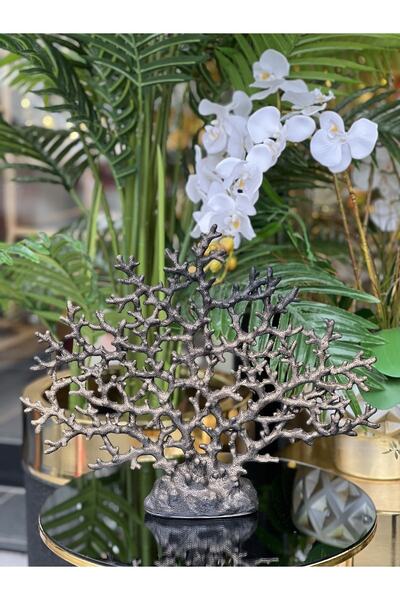 RDG HOME Polyester Yan Model Ağaç Mercan Aksesuar