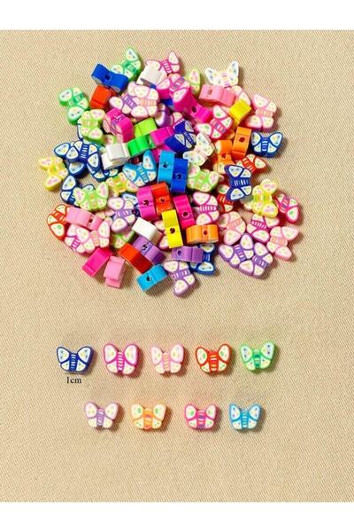 Chuva Fimo perle u obliku leptira, 50 komada