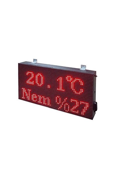 LEDMER 32x64cm Wi-fi Kontrollü Saat Tarih Sıcaklık Nem Göstergesi