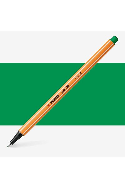 Stabilo Point 88 Fineliner Pen 0.4mm Thin Felt Tip Pen Green