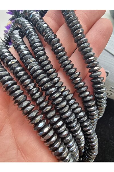 RLX BUJİTERİ الهيماتيت المسطح 8 مم قطع الوجه الهيماتيت الأصلي المسطح