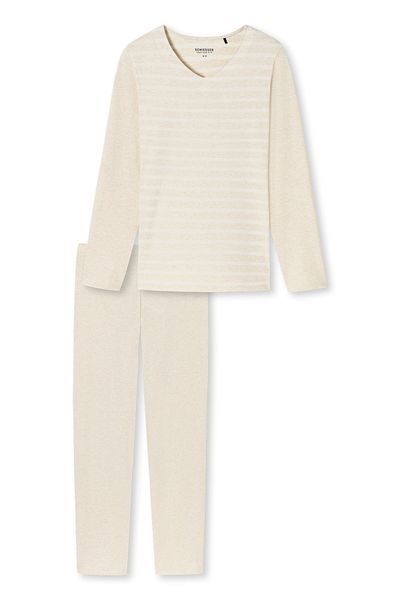 Schiesser Pyjama - Weiß - Gestreift