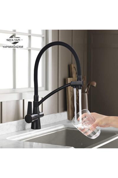 FLEKO Arneta Arıtmalı Mutfak Için Batarya Siyah Renk